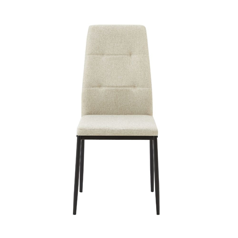 Sedia da pranzo Adara in tessuto set 4 pezzi - colore Beige