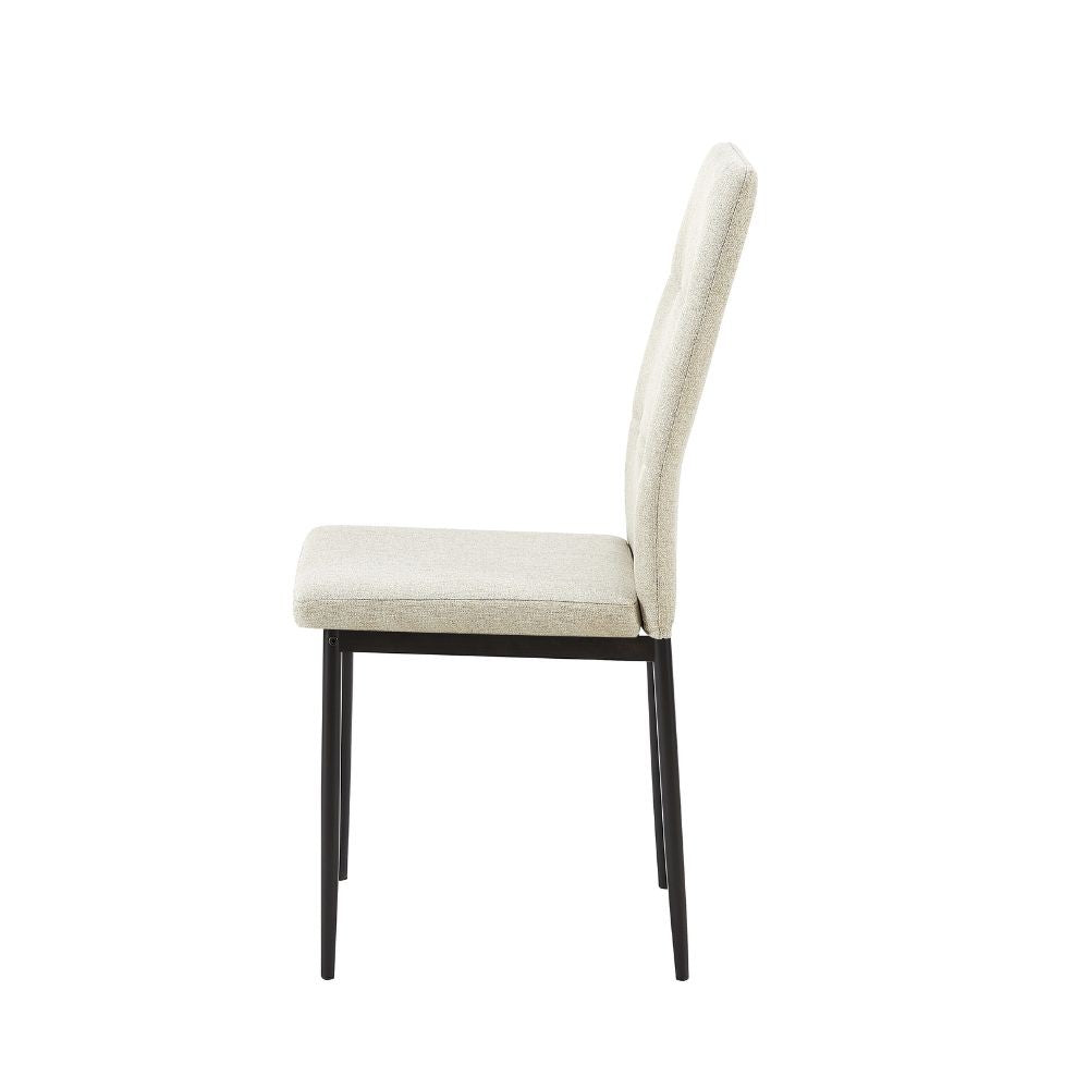 Sedia da pranzo Adara in tessuto set 4 pezzi