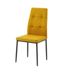 Sedia da pranzo Adara in tessuto set 4 pezzi