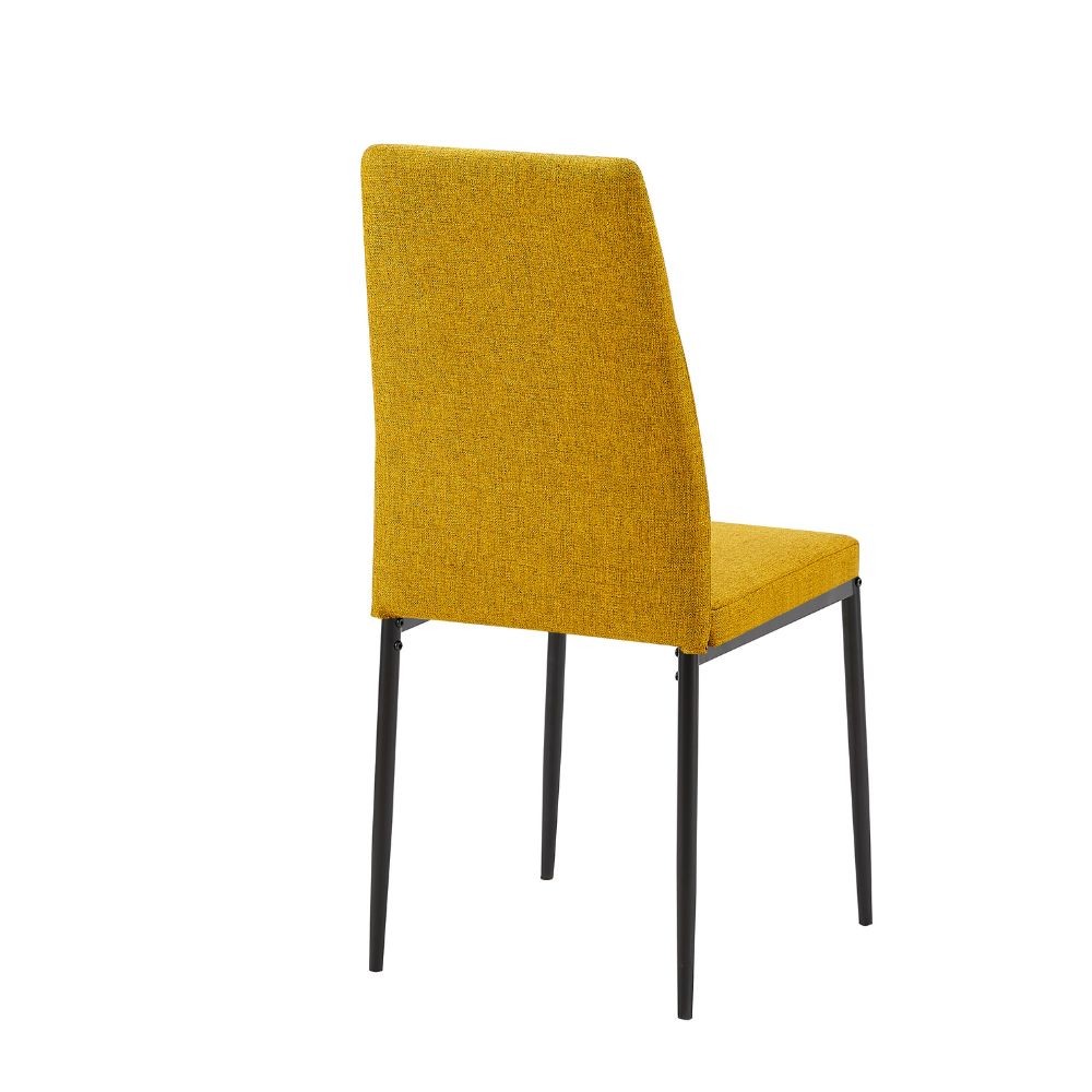 Sedia da pranzo Adara in tessuto set 4 pezzi