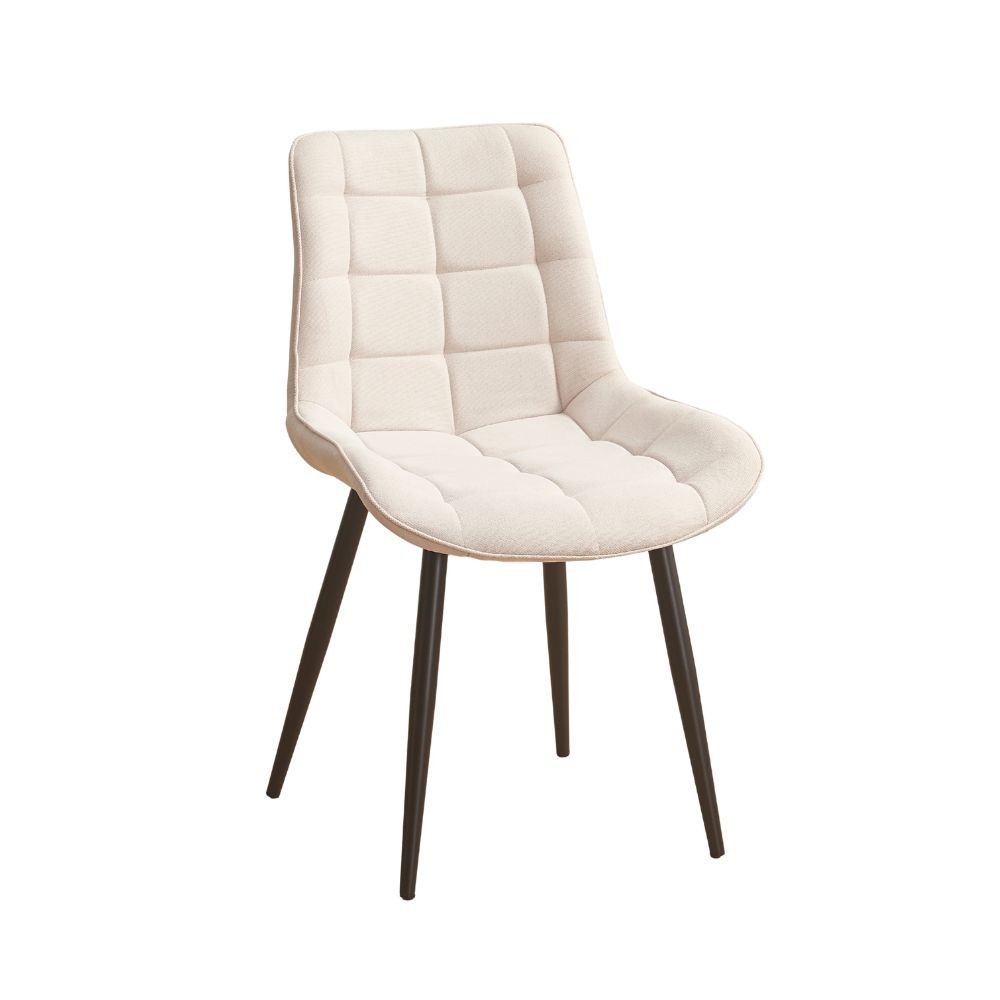 Sedia Mika con seduta in tessuto KSR 2 struttura in metallo nero set 4 pezzi