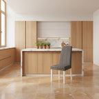 Set 2 Sedie Tim in legno con seduta imbottita in tessuto