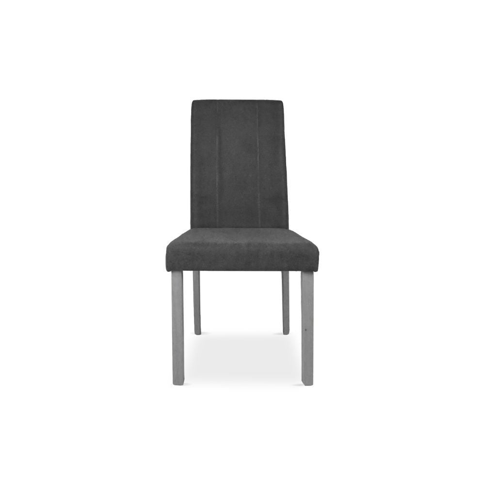 Sedia Tom in legno con seduta in tessuto set 2 pezzi