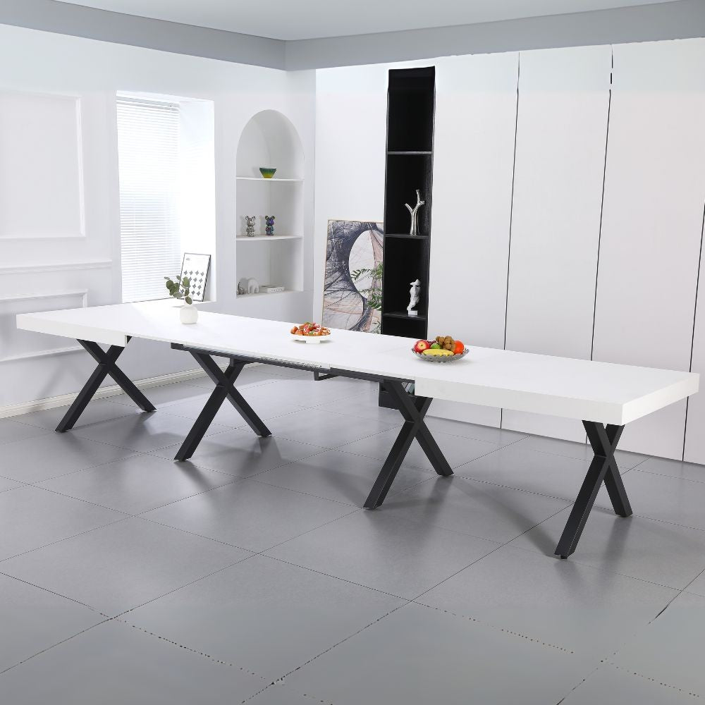 Tavolo allungabile Dava 200 × 100 cm fino a 400 cm - colore bianco