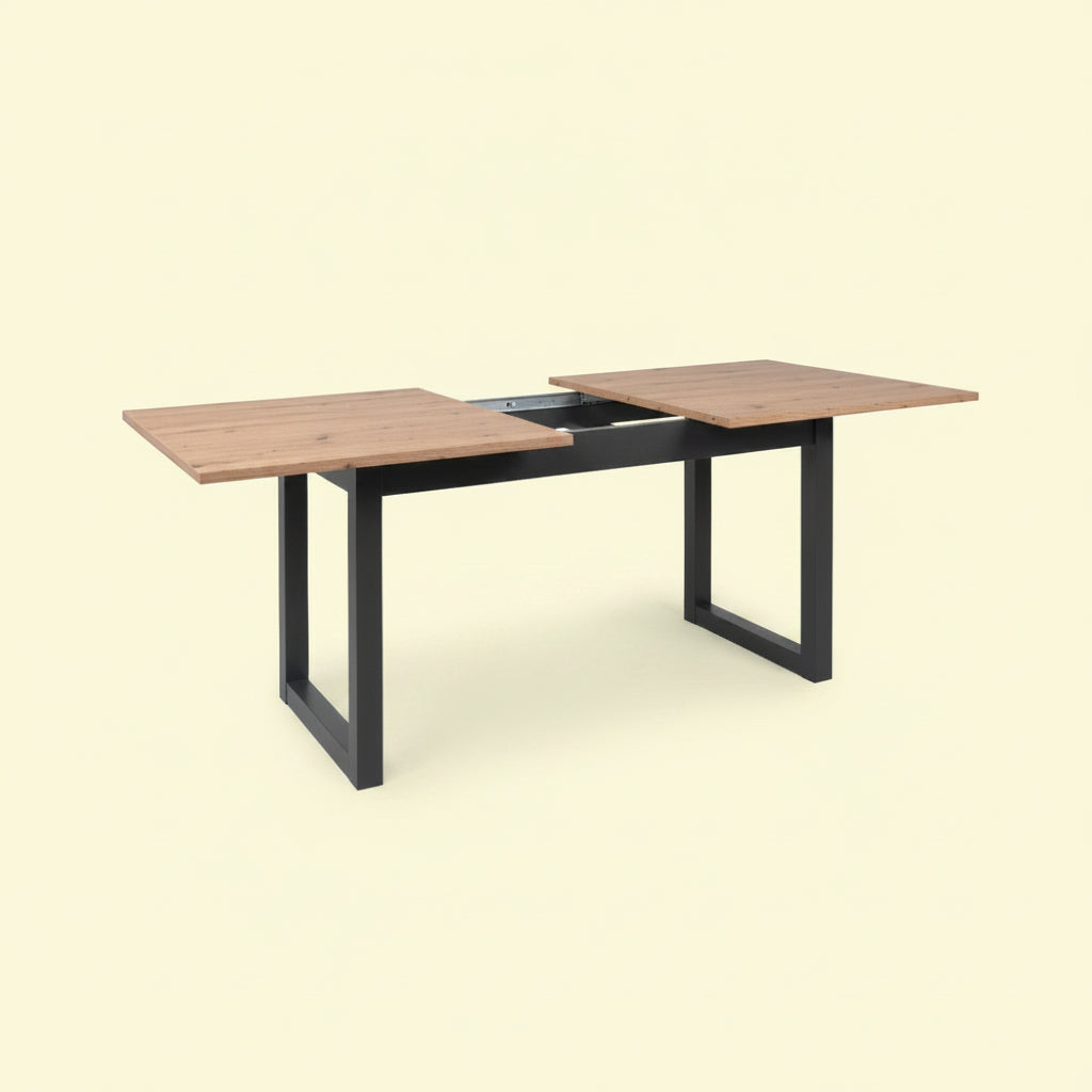 Tavolo allungabile Denver 50 160x90 cm – Piano Quercia e Struttura Antracite