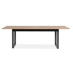 Tavolo allungabile Nolan 80C in piano quercia e struttura antracite 200x75x90 cm