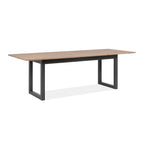 Tavolo allungabile Nolan 80C in piano quercia e struttura antracite 200x75x90 cm