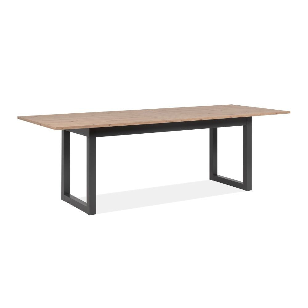 Tavolo allungabile Nolan 80C in piano quercia e struttura antracite 200x75x90 cm