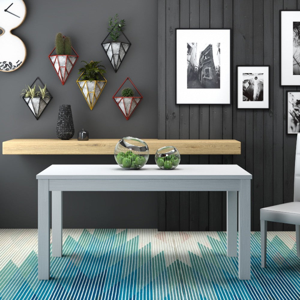 Tavolo allungabile Elindo 160 × 90 cm fino a 240 cm - colore bianco frassinato