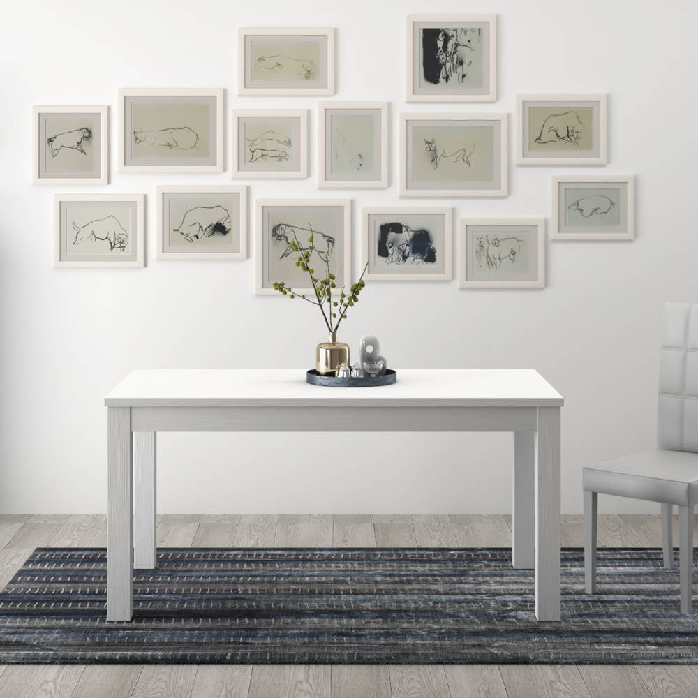 Tavolo allungabile FIRENZE 140x85 - colore bianco frassinato