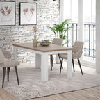 Tavolo allungabile Forma 160 × 90 cm fino a 206,6 cm – rovere e bianco