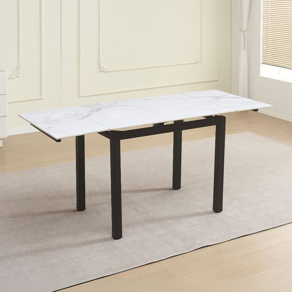 Tavolo allungabile Kyoto in ceramica effetto marmo 100 × 70 cm fino a 170 cm