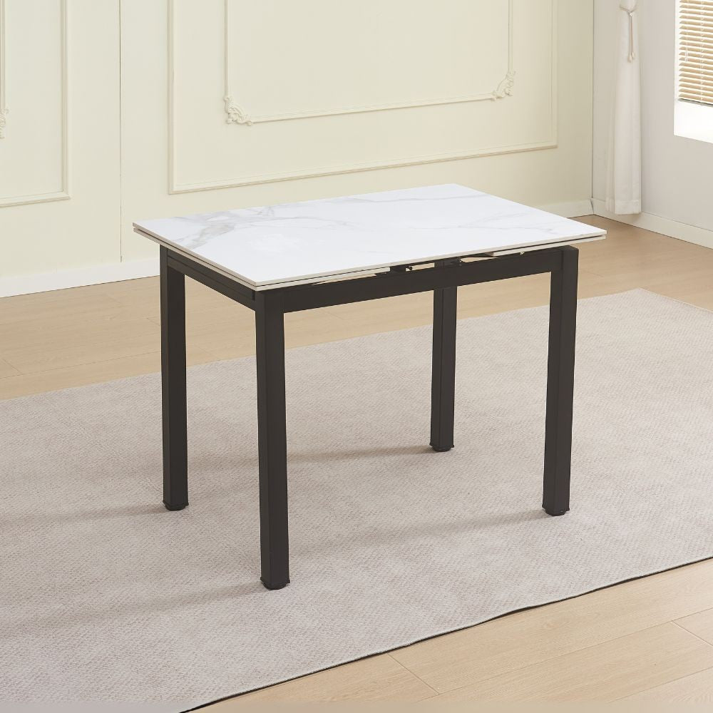 Tavolo allungabile Kyoto in ceramica effetto marmo 100 × 70 cm fino a 170 cm