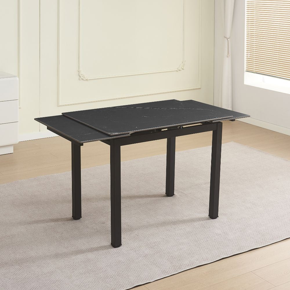 Tavolo allungabile Kyoto in ceramica effetto marmo 100 × 70 cm fino a 170 cm