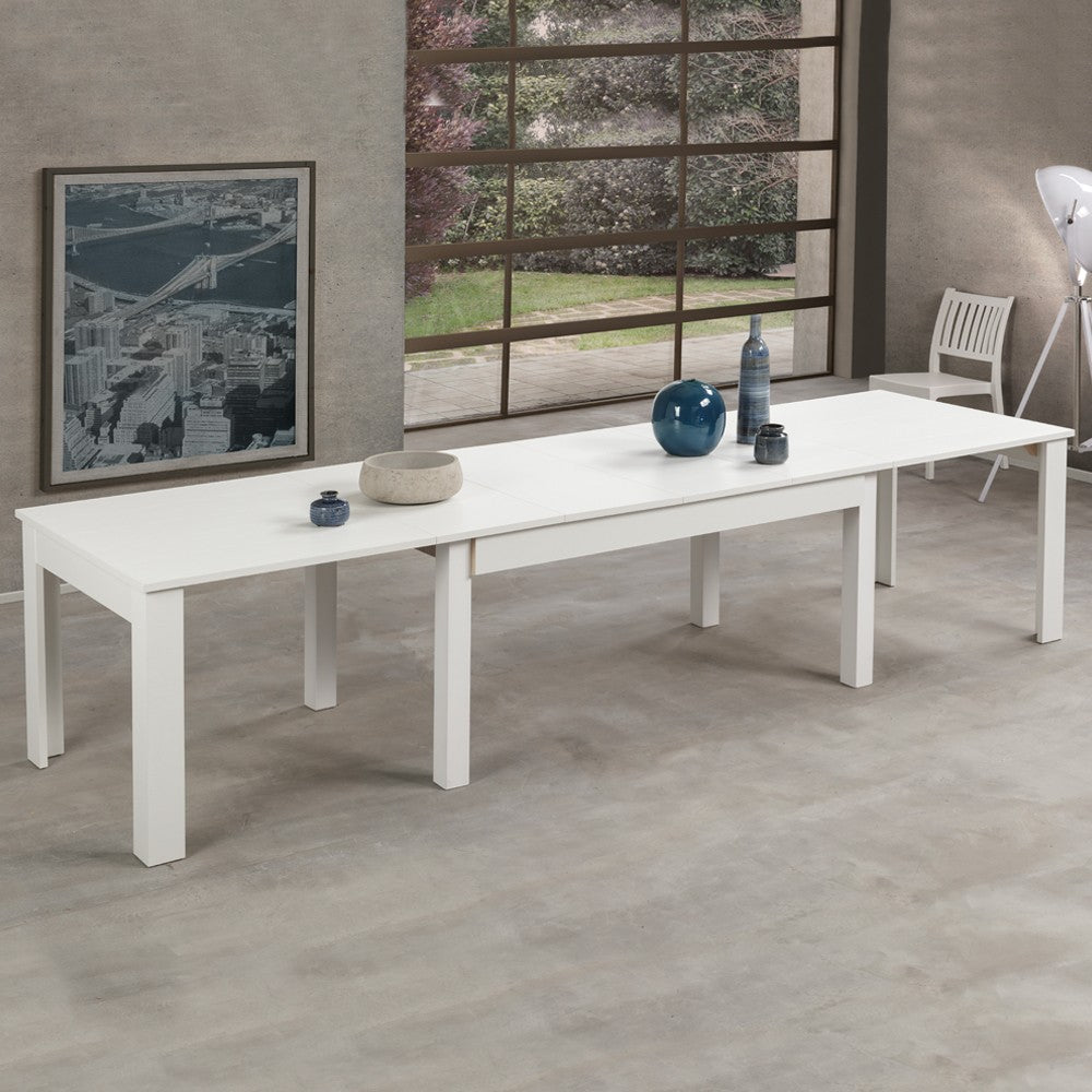 Tavolo allungabile Lipsia 160x90 - colore bianco frassinato