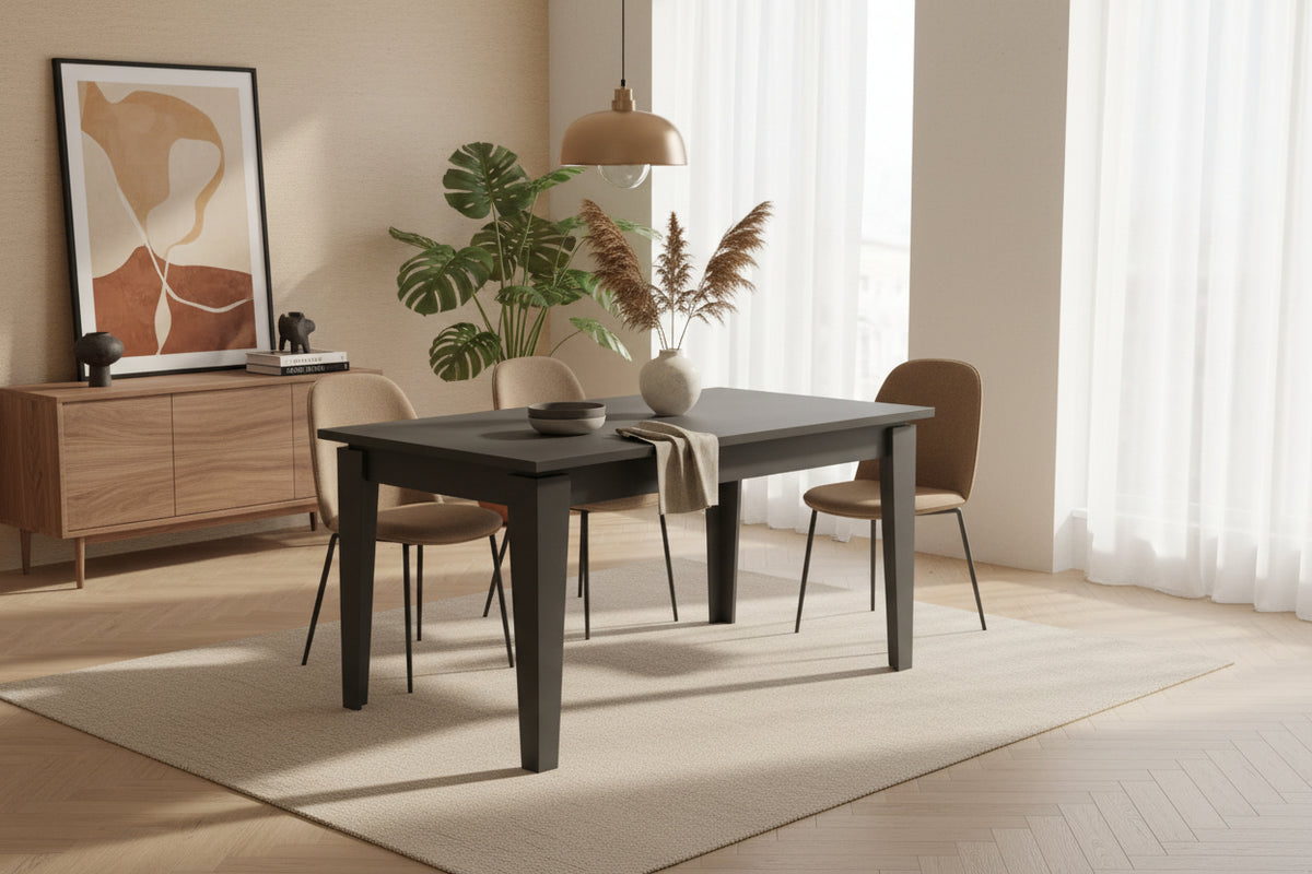 Tavolo allungabile Megaron 120x80 cm - colore antracite