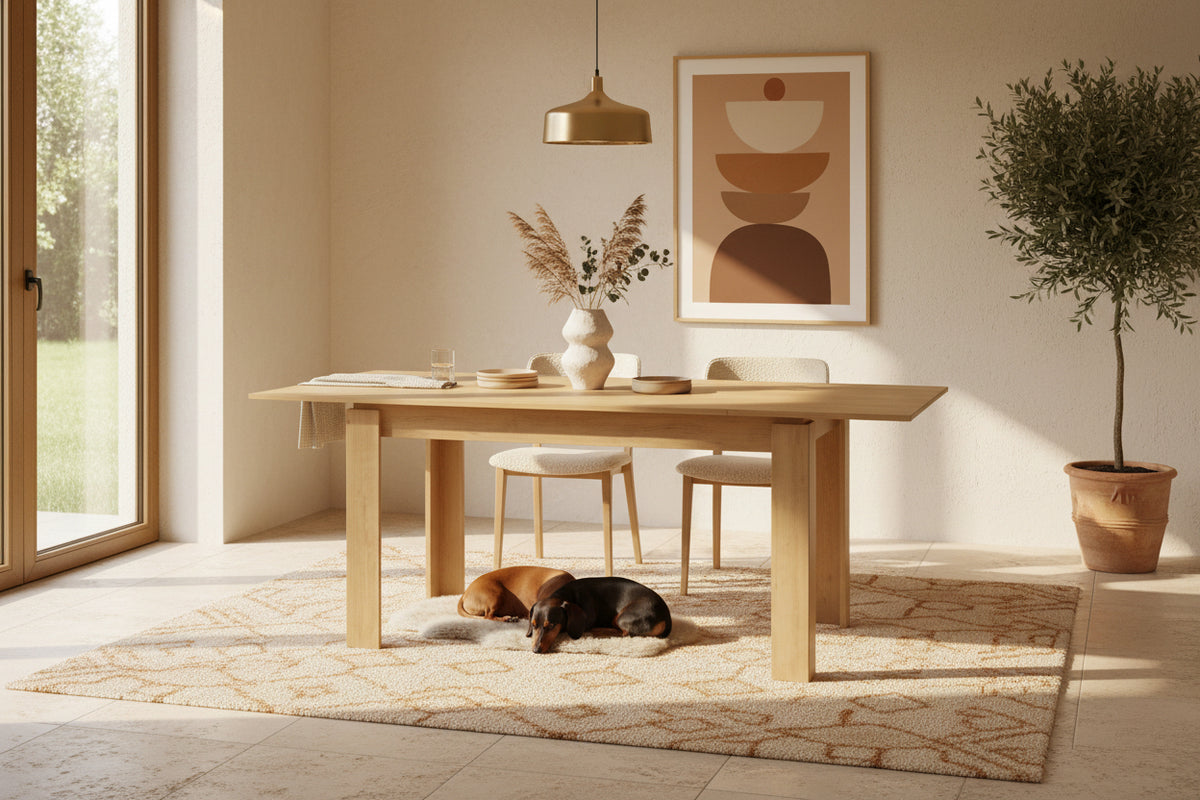 Tavolo allungabile Megaron 120x80 cm - rovere