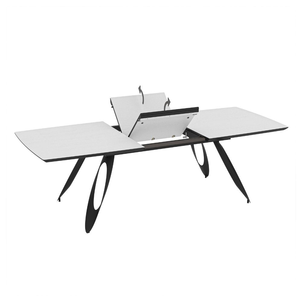 Tavolo allungabile Merkur con top bianco