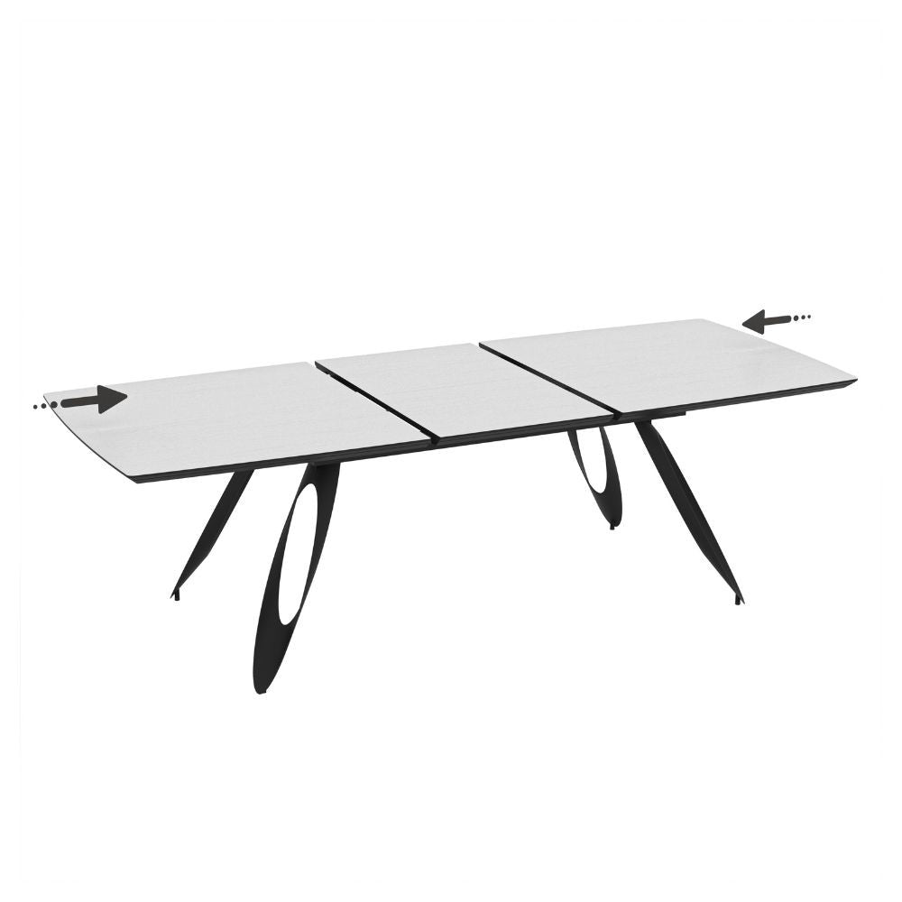 Tavolo allungabile Merkur con top bianco