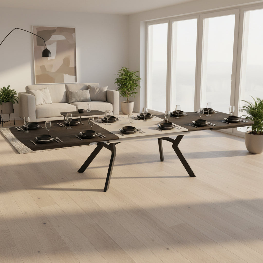 Tavolo allungabile Robat 160 × 100 cm fino a 360 cm - colore ardesia opaco