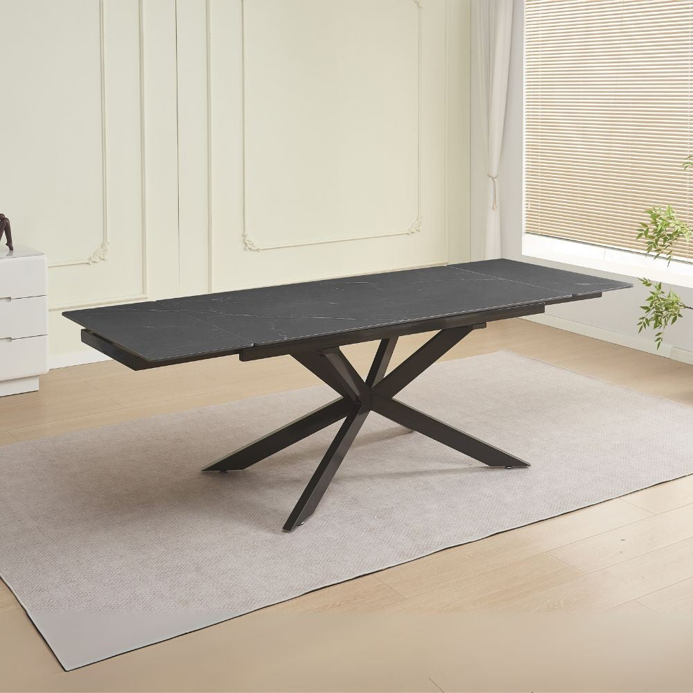 Tavolo allungabile in ceramica 160 × 90 cm fino a 240 cm