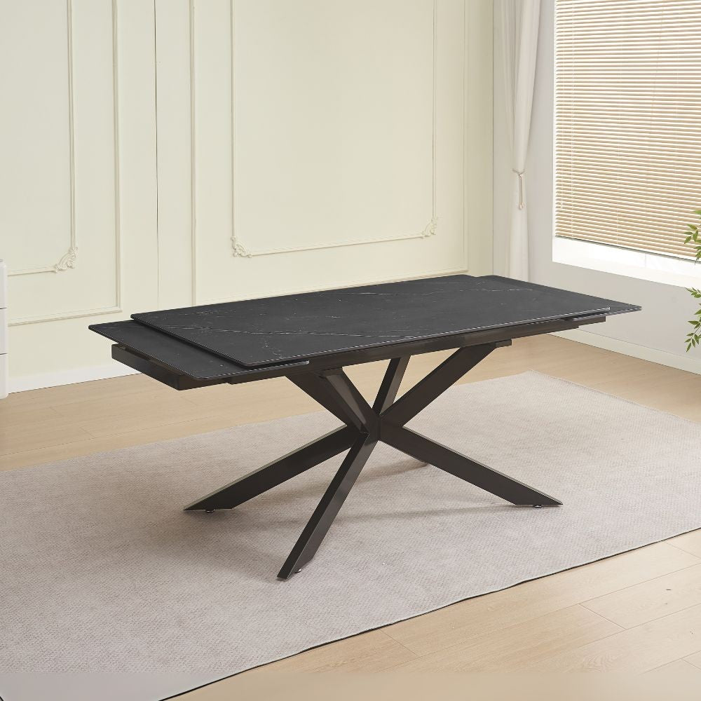 Tavolo allungabile in ceramica 160 × 90 cm fino a 240 cm