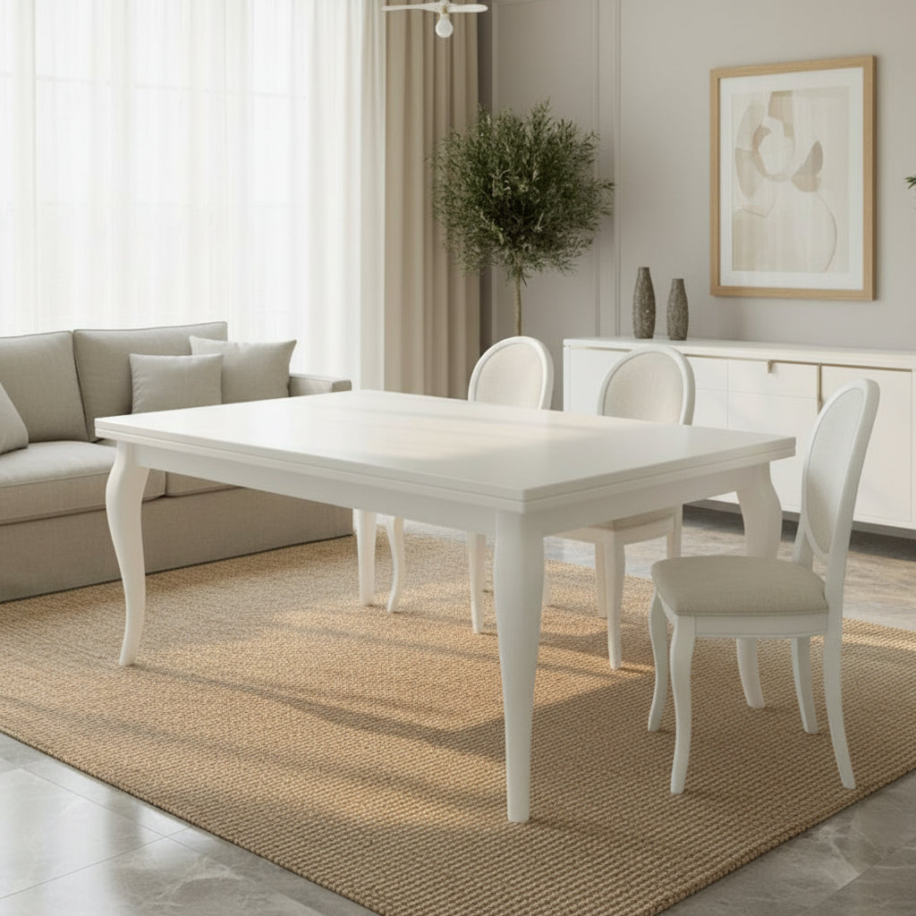 Tavolo allungabile Verona 140 × 80 cm fino a 220 cm - colore bianco