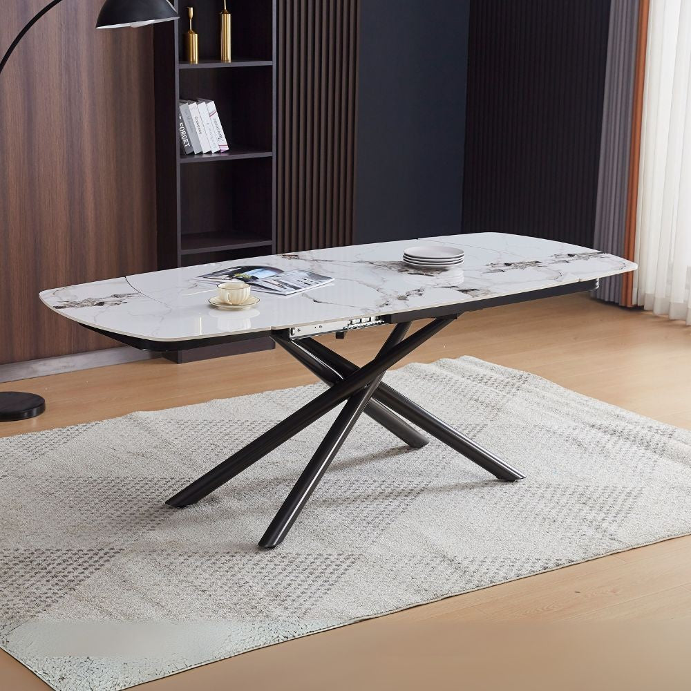 Tavolo allungabile Astrid con apertura girevole automatica 140 × 90 cm fino a 200 cm