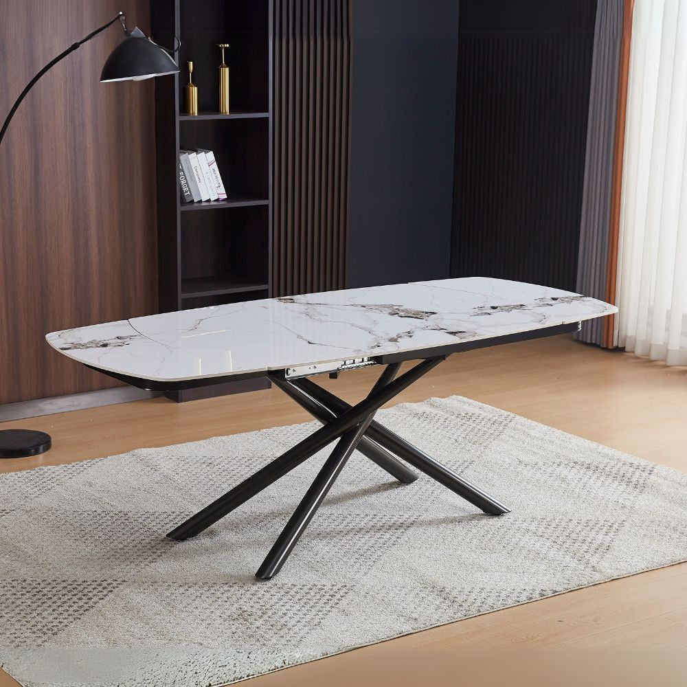 Tavolo allungabile Astrid con apertura girevole automatica 140 × 90 cm fino a 200 cm