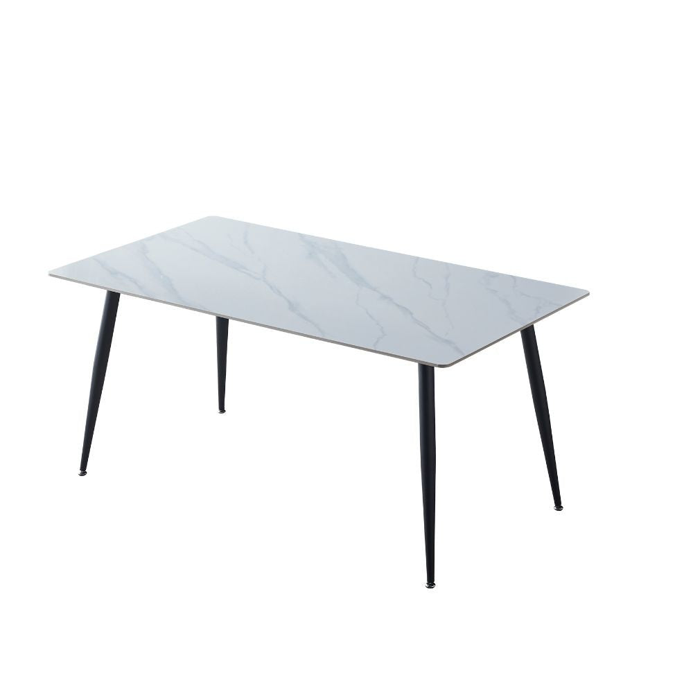 Tavolo Mila 140 × 80 cm con piano in ceramica effetto marmo