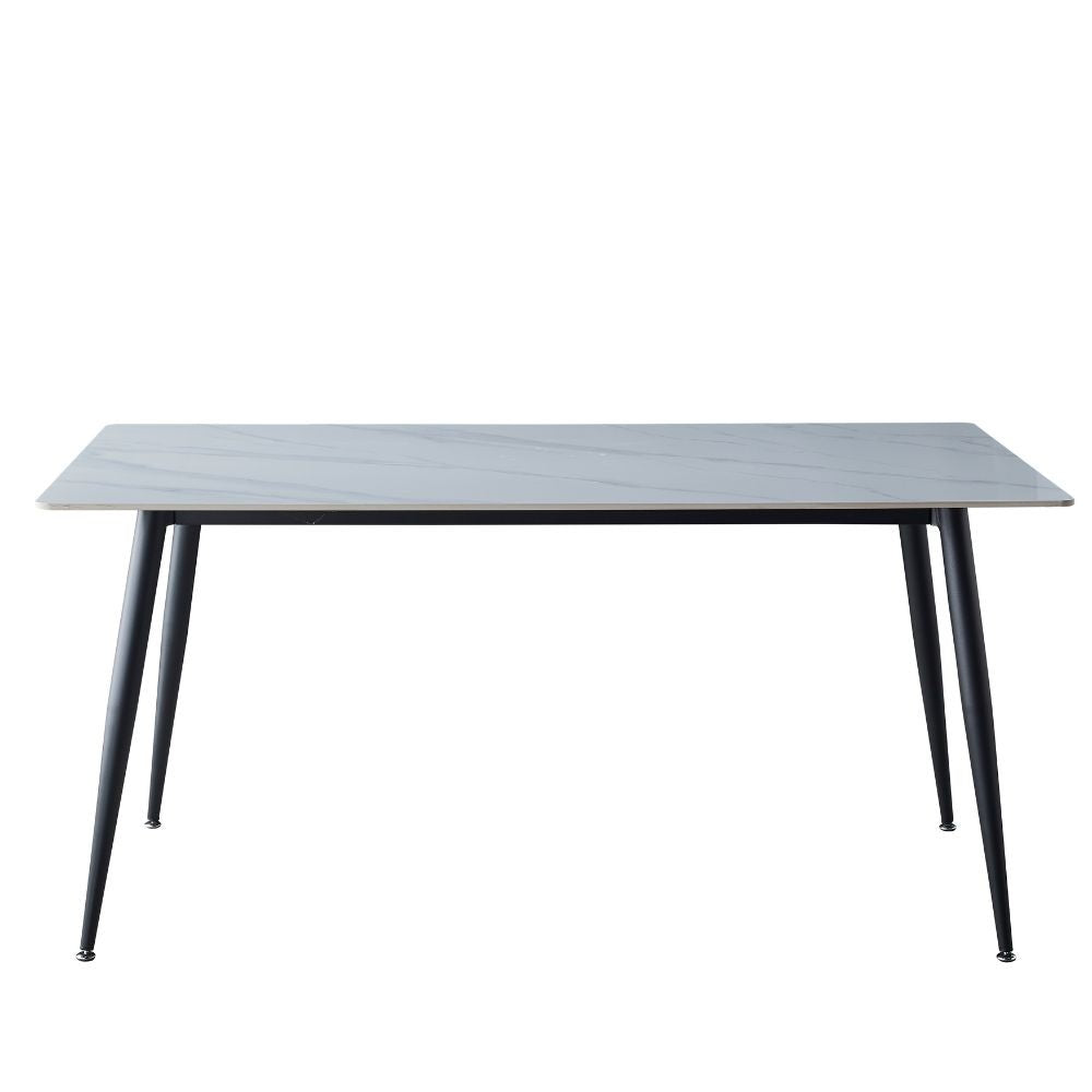 Tavolo Mila 140 × 80 cm con piano in ceramica effetto marmo