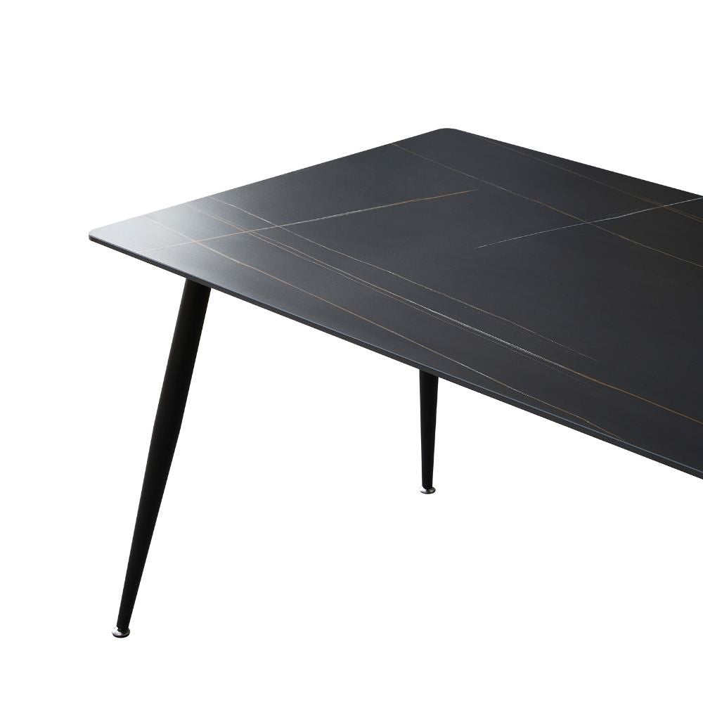 Tavolo Mila 140 × 80 cm con piano in ceramica effetto marmo