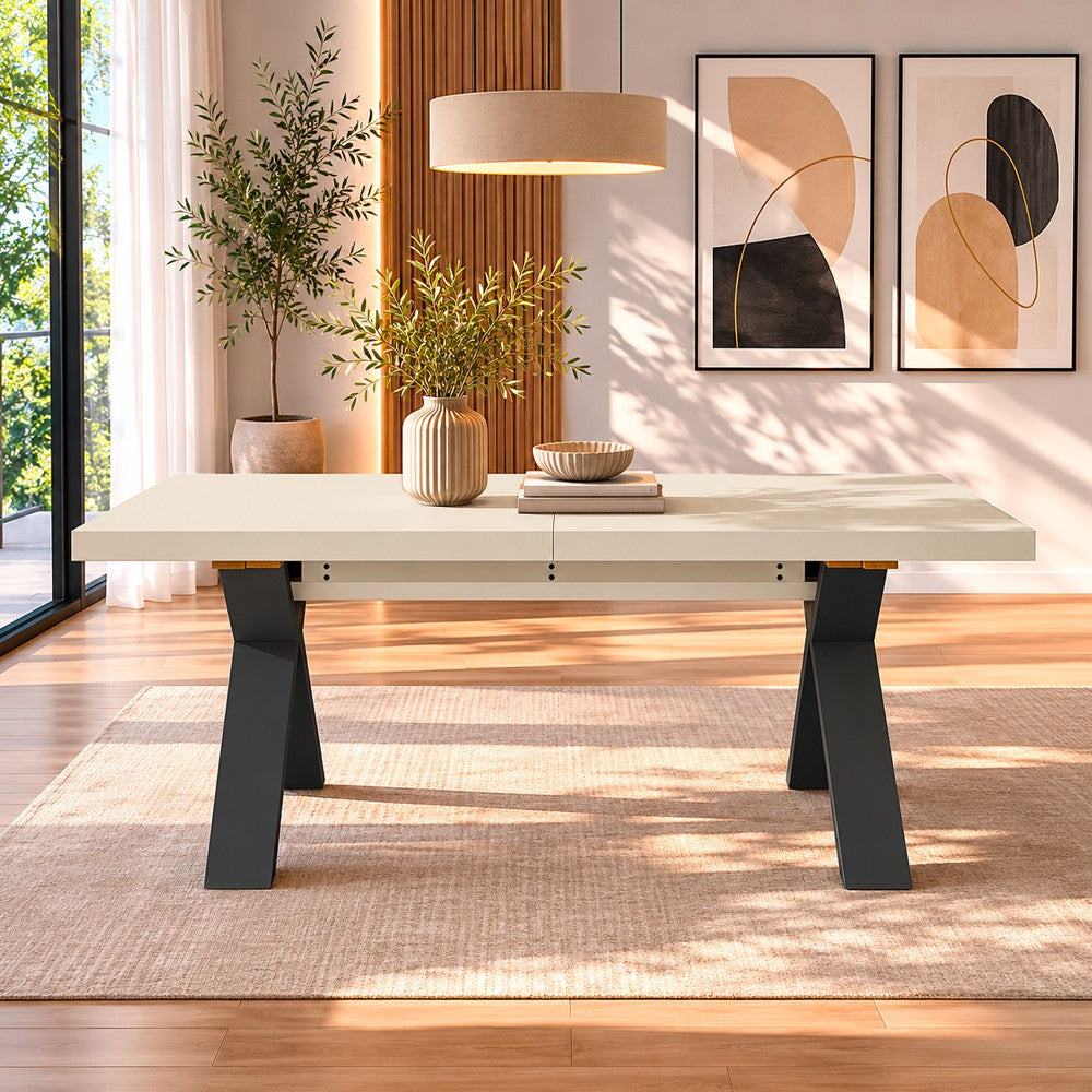 Tavolo allungabile Milonga 160 × 90 cm fino a 410 cm - cashmere