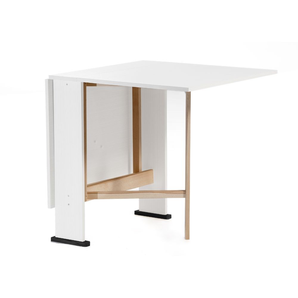 Tavolo pieghevole salvaspazio 136 × 74 cm - colore Bianco Frassinato
