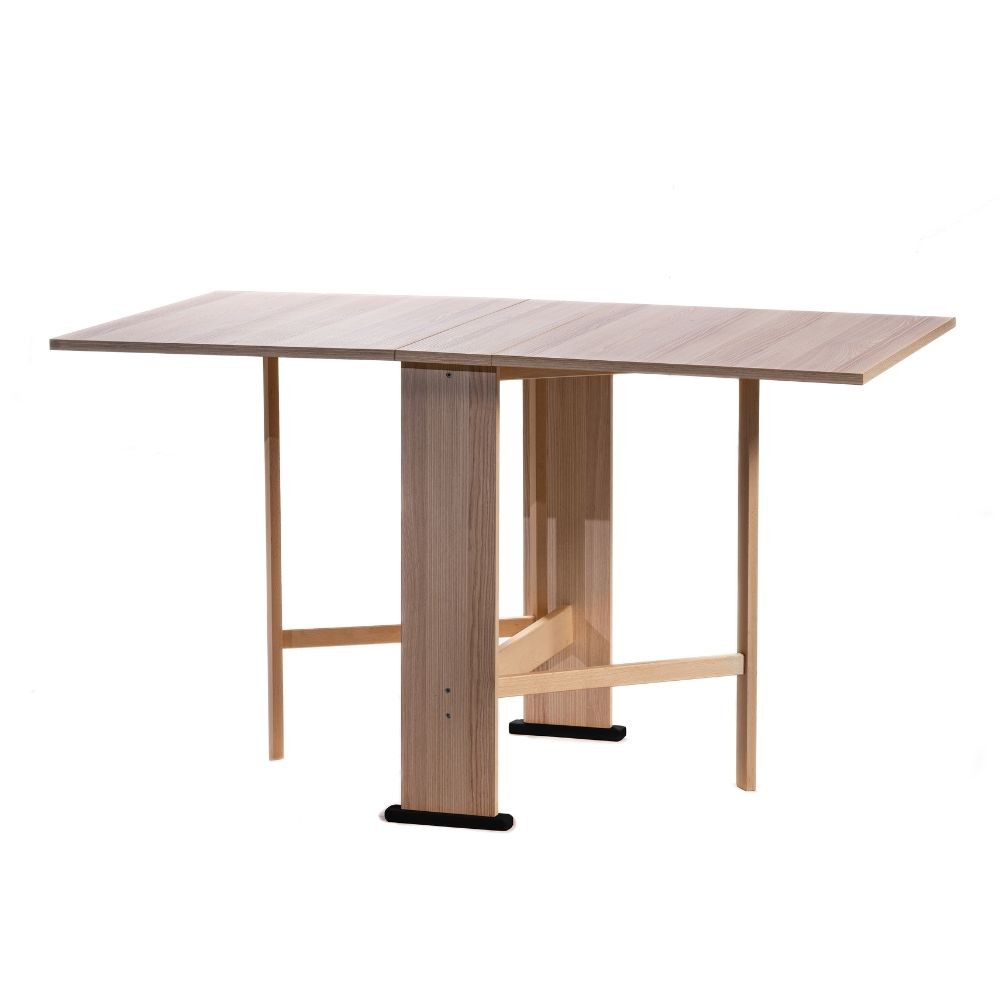 Tavolo pieghevole salvaspazio 136 × 74 cm - Rovere Sbiancato